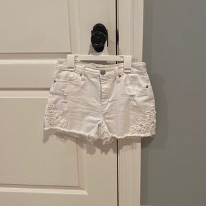 Mudd flex-stretch high rise white denim shorts